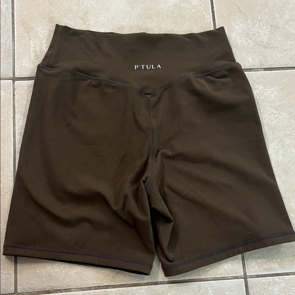 P'tula Chocolate High-Waist Women’s Bike Shorts 6”